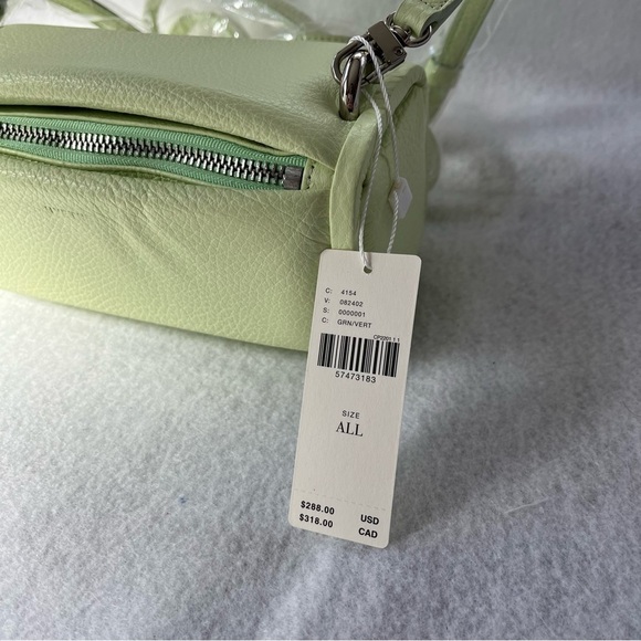 NEW HYETHE Soft Pillow Leather Mini Bag Light Lime Green Korea Crossbody - Picture 3 of 15
